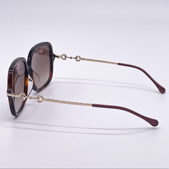 NEW GUCCI GG0884SA 002 HAVANA BROWN SQUARE GUCCI SUNGLASSES - Picture 6 of 14
